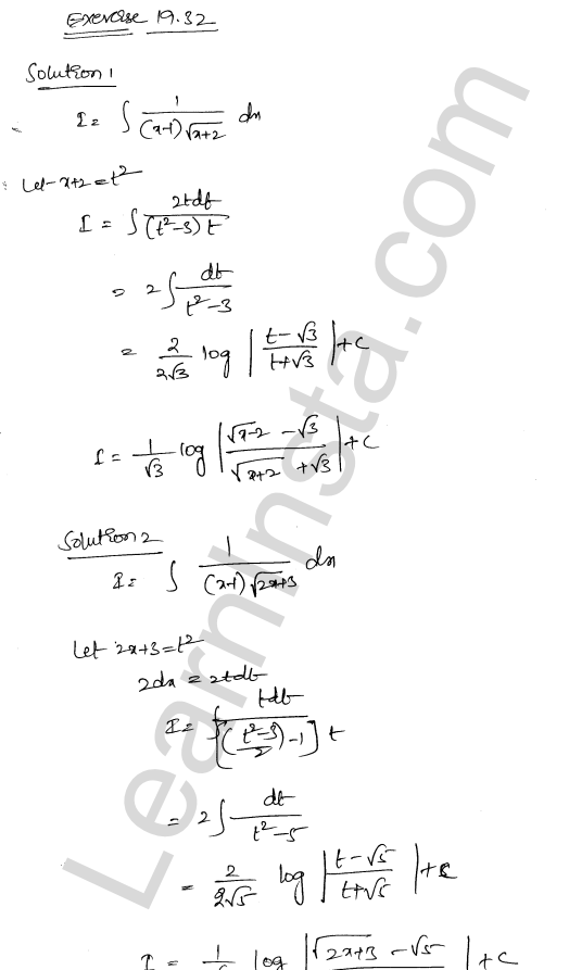 RD Sharma Class 12 Solutions Chapter 19 Indefinite Integrals Ex 19.32 1.1