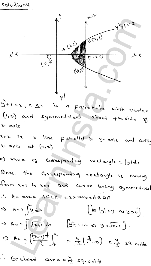 RD Sharma Class 12 Solutions Chapter 21 Areas of Bounded Regions Ex 21.1 12.1