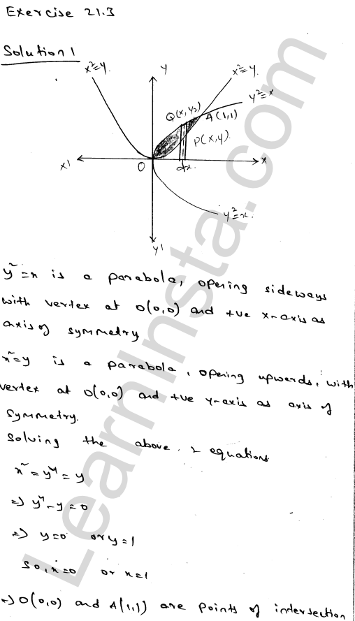 RD Sharma Class 12 Solutions Chapter 21 Areas of Bounded Regions Ex 21.3 1.1