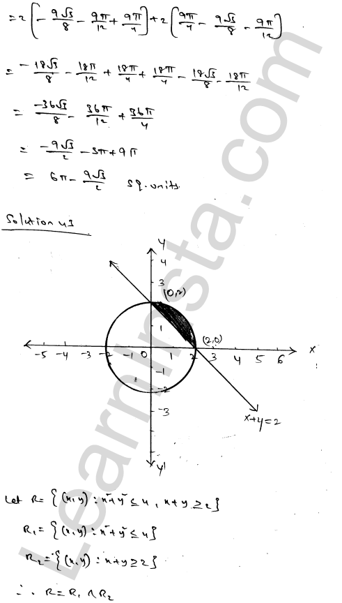 RD Sharma Class 12 Solutions Chapter 21 Areas of Bounded Regions Ex 21.3 1.73