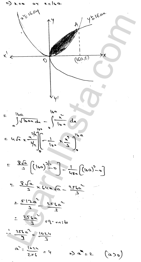 RD Sharma Class 12 Solutions Chapter 21 Areas of Bounded Regions Ex 21.3 1.91