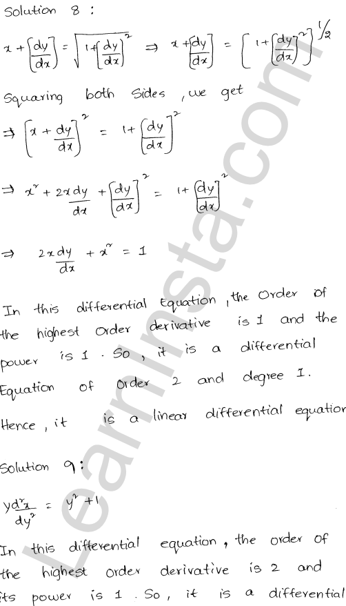 RD Sharma Class 12 Solutions Chapter 22 Differential Equations Ex 22.1 1.6