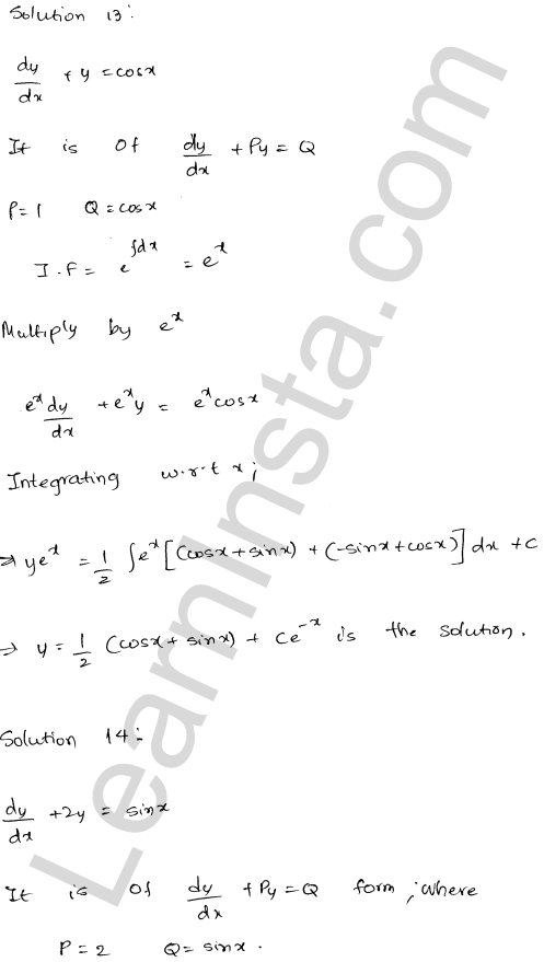 RD Sharma Class 12 Solutions Chapter 22 Differential Equations Ex 22.10 1.11