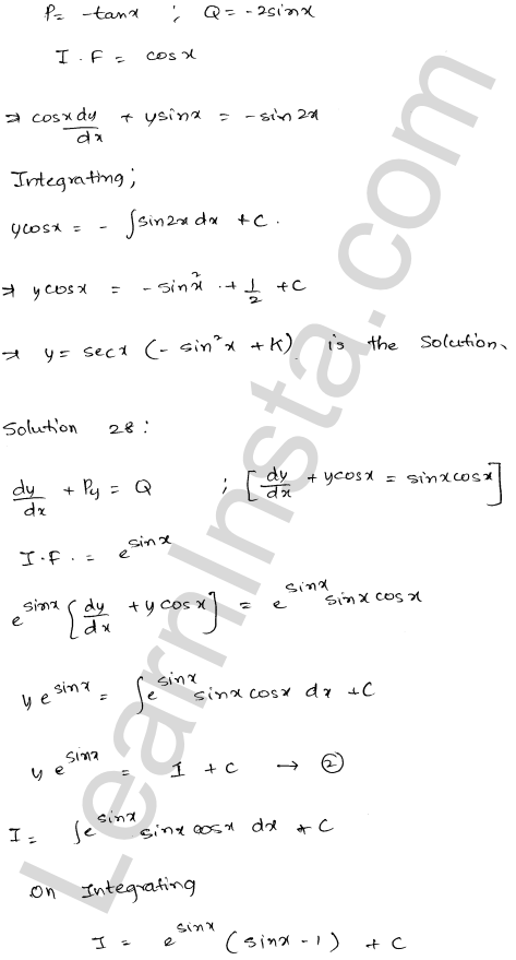 RD Sharma Class 12 Solutions Chapter 22 Differential Equations Ex 22.10 1.21