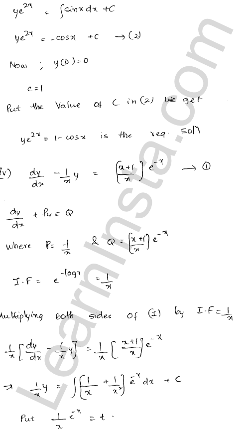 RD Sharma Class 12 Solutions Chapter 22 Differential Equations Ex 22.10 1.38