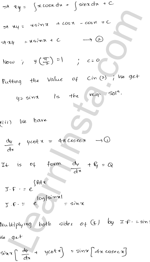 RD Sharma Class 12 Solutions Chapter 22 Differential Equations Ex 22.10 1.42