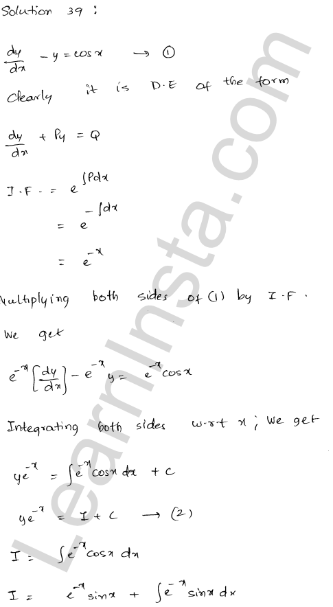 RD Sharma Class 12 Solutions Chapter 22 Differential Equations Ex 22.10 1.46