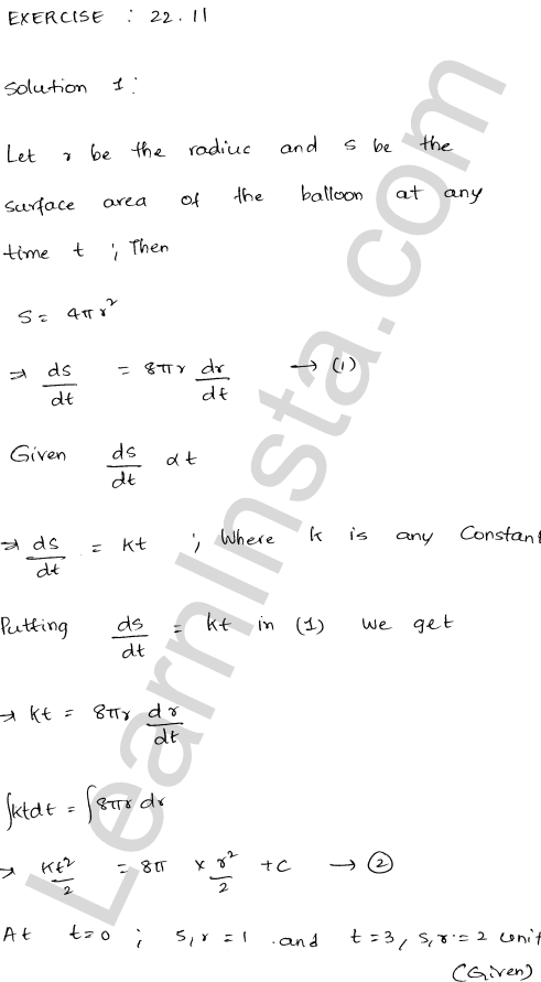RD Sharma Class 12 Solutions Chapter 22 Differential Equations Ex 22.11 1.1