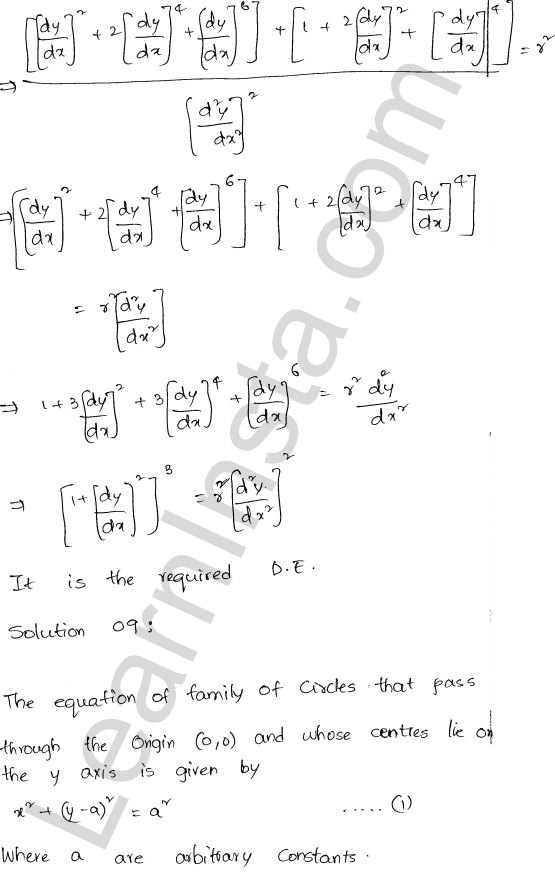RD Sharma Class 12 Solutions Chapter 22 Differential Equations Ex 22.2 1.10