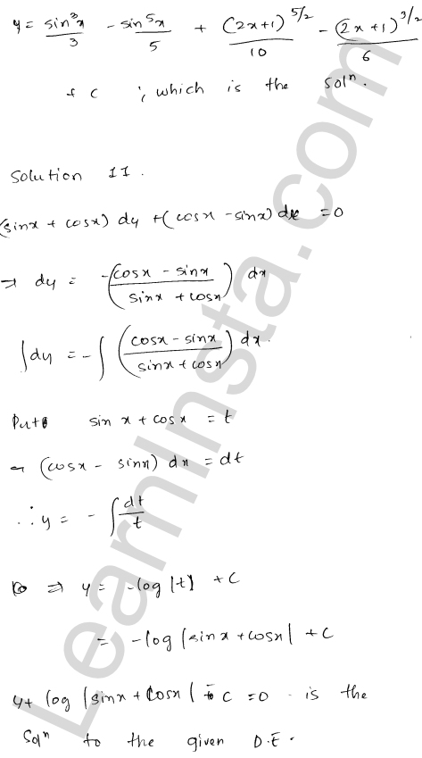 RD Sharma Class 12 Solutions Chapter 22 Differential Equations Ex 22.5 1.9