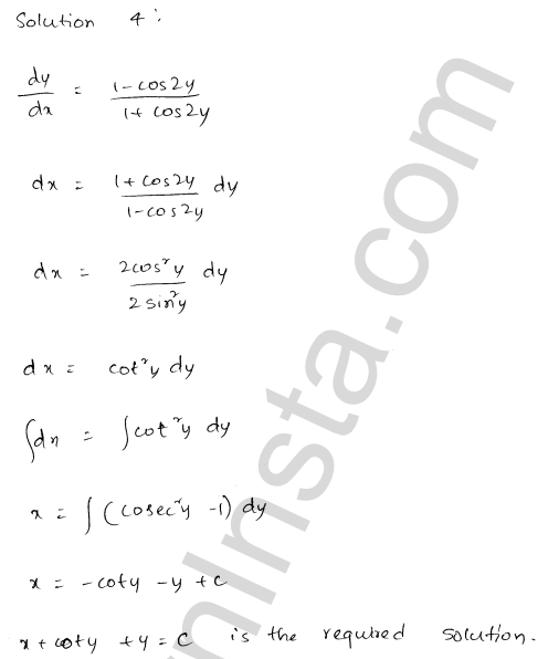 RD Sharma Class 12 Solutions Chapter 22 Differential Equations Ex 22.6 1.3