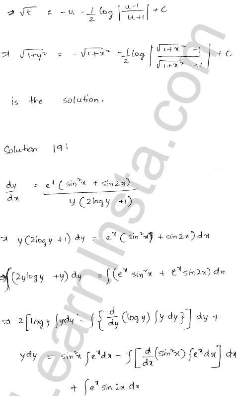 RD Sharma Class 12 Solutions Chapter 22 Differential Equations Ex 22.7 1.13