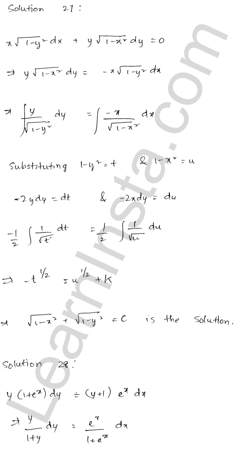 RD Sharma Class 12 Solutions Chapter 22 Differential Equations Ex 22.7 1.20