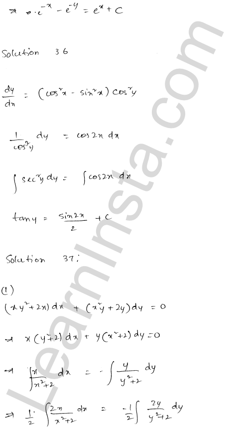 RD Sharma Class 12 Solutions Chapter 22 Differential Equations Ex 22.7 1.25
