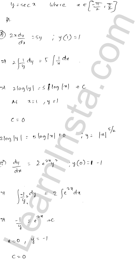 RD Sharma Class 12 Solutions Chapter 22 Differential Equations Ex 22.7 1.34