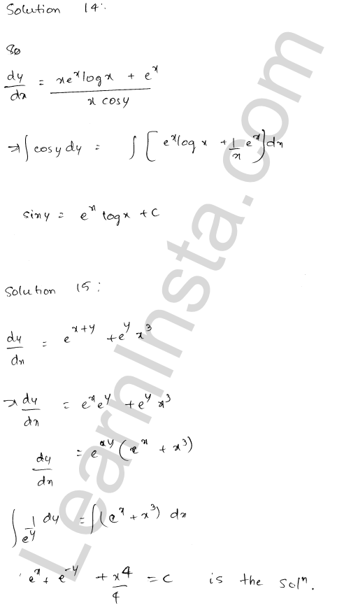 RD Sharma Class 12 Solutions Chapter 22 Differential Equations Ex 22.7 1.9