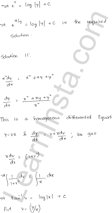 RD Sharma Class 12 Solutions Chapter 22 Differential Equations Ex 22.9 1.11