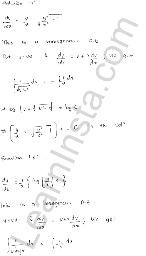 RD Sharma Class 12 Solutions Chapter 22 Differential Equations Ex 22.9 1.18