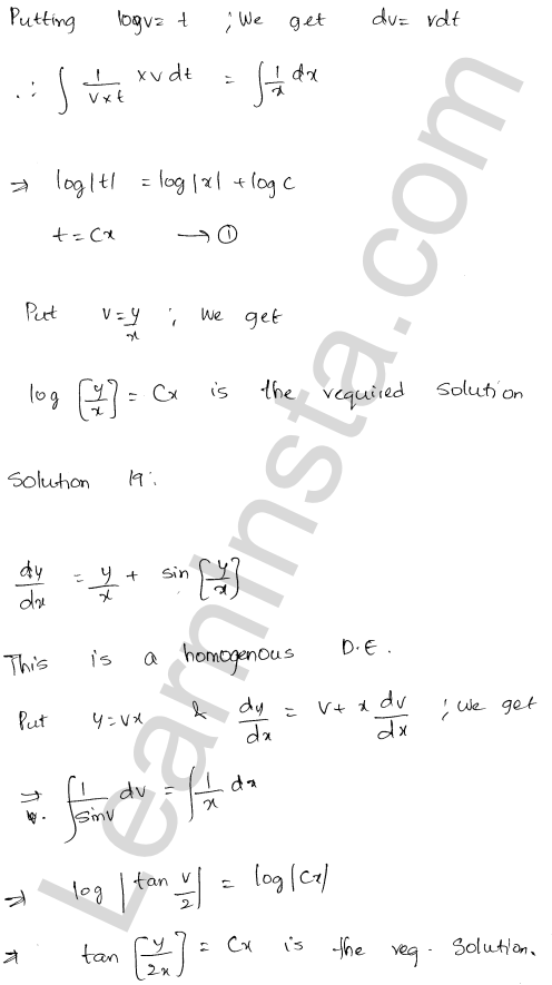 RD Sharma Class 12 Solutions Chapter 22 Differential Equations Ex 22.9 1.19