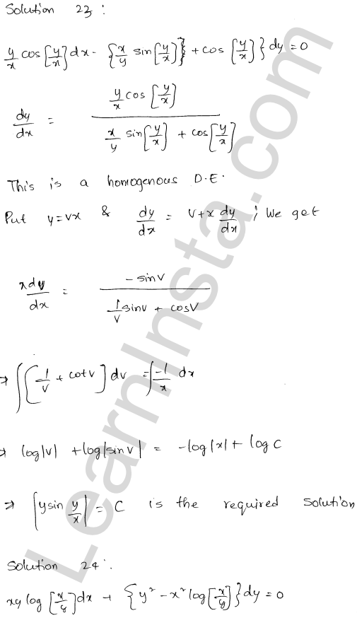 RD Sharma Class 12 Solutions Chapter 22 Differential Equations Ex 22.9 1.22