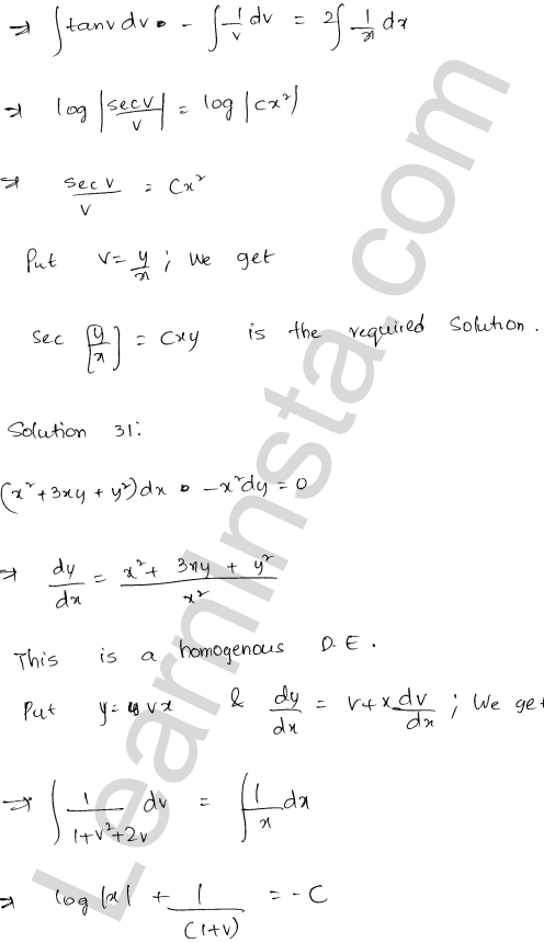 RD Sharma Class 12 Solutions Chapter 22 Differential Equations Ex 22.9 1.29