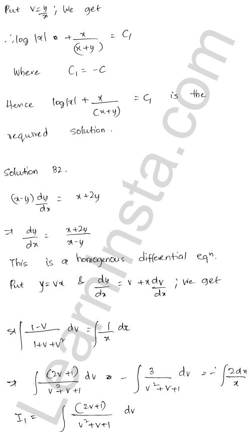 RD Sharma Class 12 Solutions Chapter 22 Differential Equations Ex 22.9 1.30