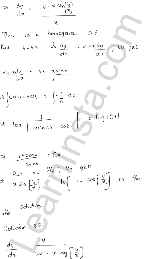 RD Sharma Class 12 Solutions Chapter 22 Differential Equations Ex 22.9 1.33