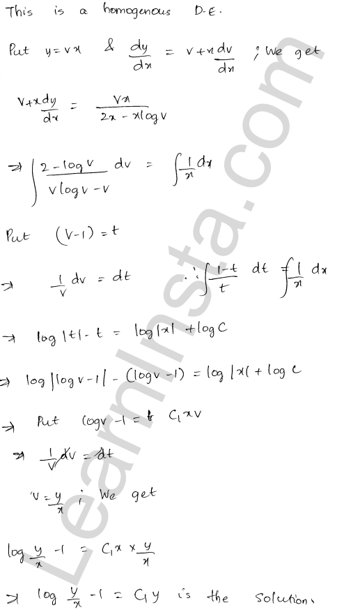 RD Sharma Class 12 Solutions Chapter 22 Differential Equations Ex 22.9 1.34