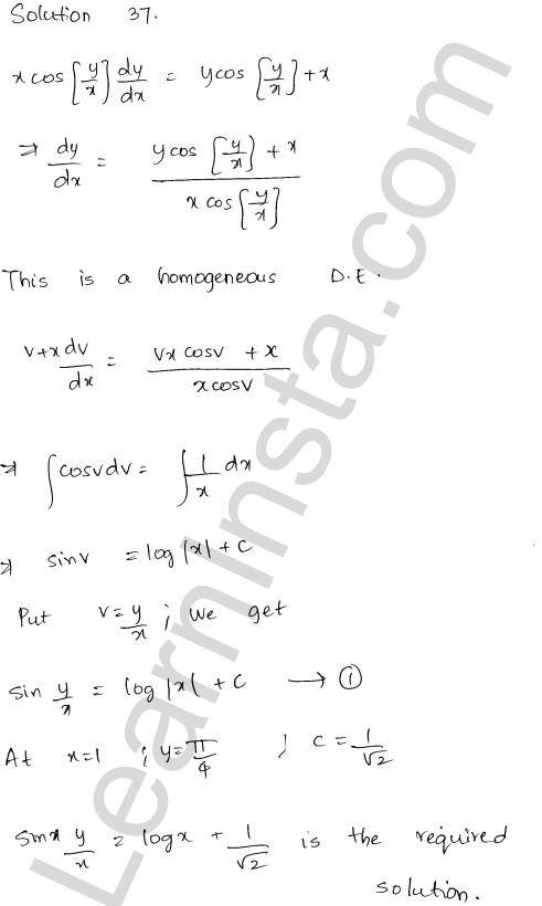 RD Sharma Class 12 Solutions Chapter 22 Differential Equations Ex 22.9 1.42