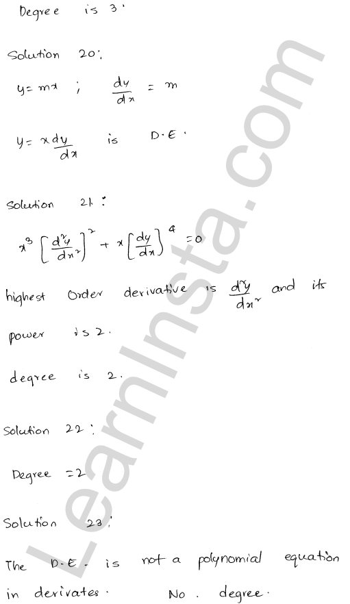 RD Sharma Class 12 Solutions Chapter 22 Differential Equations VSAQ 1.10