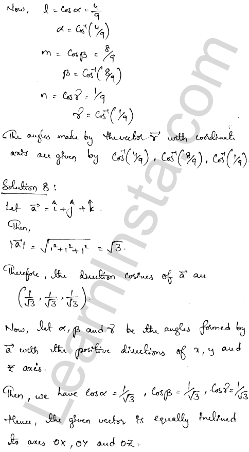 RD Sharma Class 12 Solutions Chapter 23 Algebra of Vectors Ex 23.9 1.7