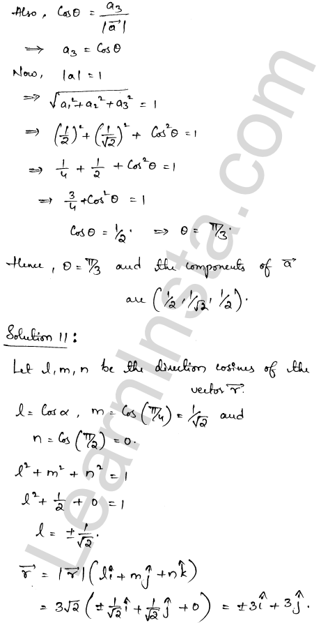 RD Sharma Class 12 Solutions Chapter 23 Algebra of Vectors Ex 23.9 1.9