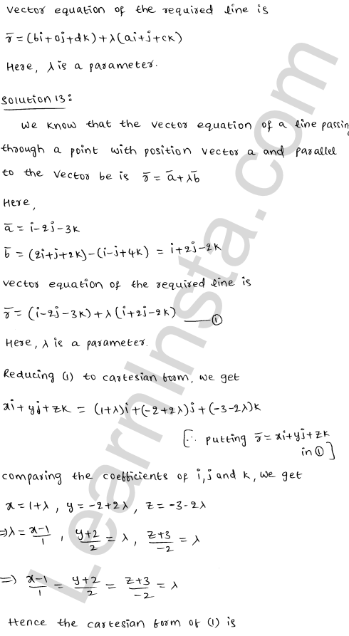 RD Sharma Class 12 Solutions Chapter 28 Straight line in space Ex 28.1 1.11