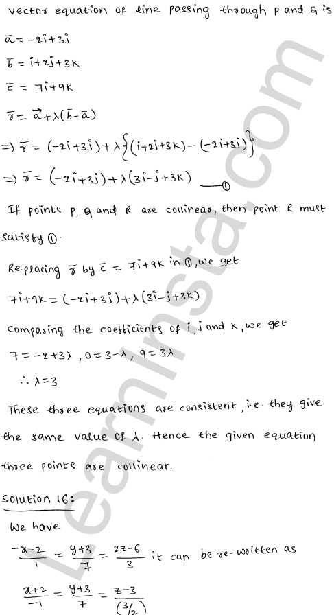 RD Sharma Class 12 Solutions Chapter 28 Straight line in space Ex 28.1 1.13