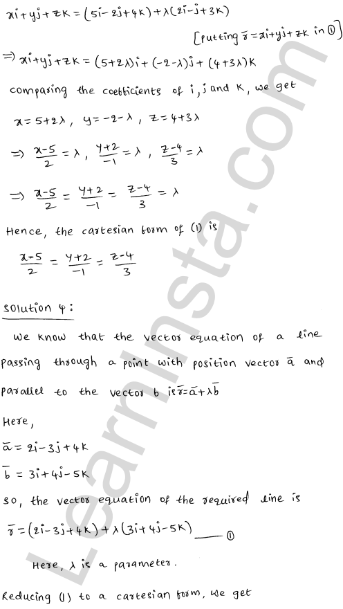 RD Sharma Class 12 Solutions Chapter 28 Straight line in space Ex 28.1 1.3