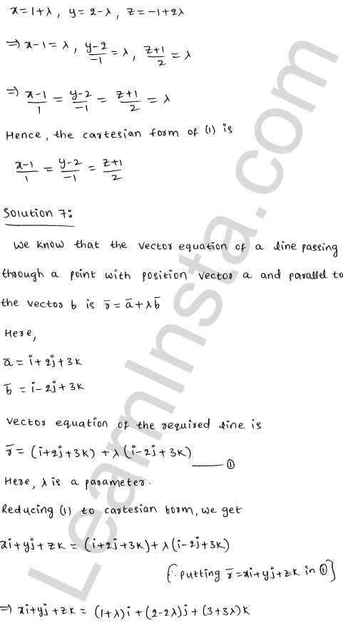 RD Sharma Class 12 Solutions Chapter 28 Straight line in space Ex 28.1 1.6