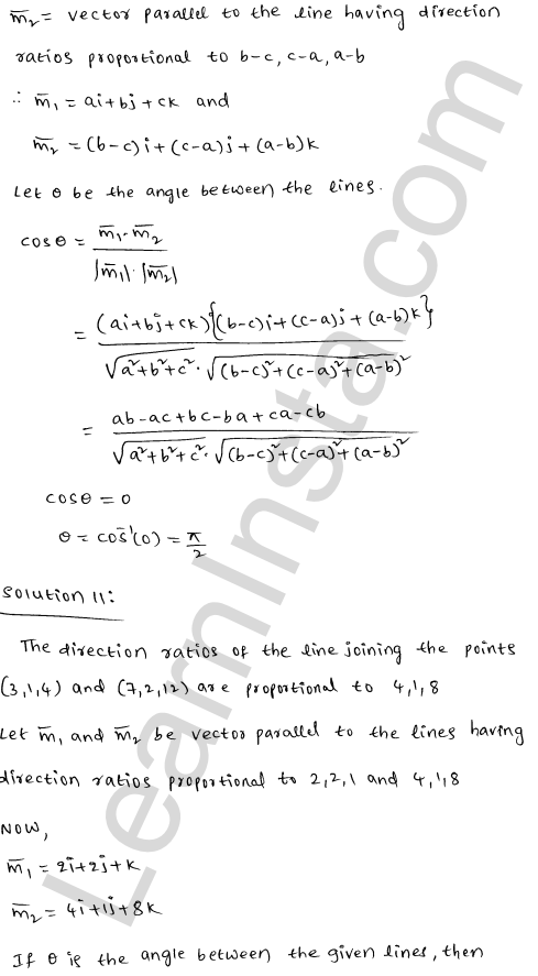 RD Sharma Class 12 Solutions Chapter 28 Straight line in space Ex 28.2 1.13