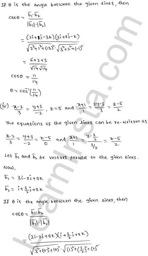RD Sharma Class 12 Solutions Chapter 28 Straight line in space Ex 28.2 1.8