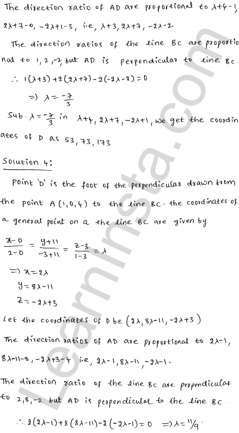 RD Sharma Class 12 Solutions Chapter 28 Straight line in space Ex 28.4 1.4