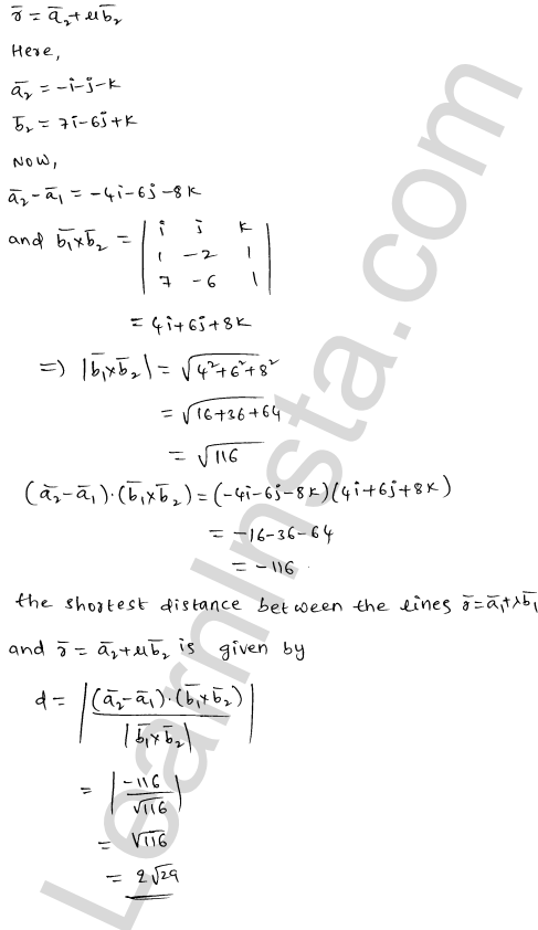 RD Sharma Class 12 Solutions Chapter 28 Straight line in space Ex 28.5 1.13
