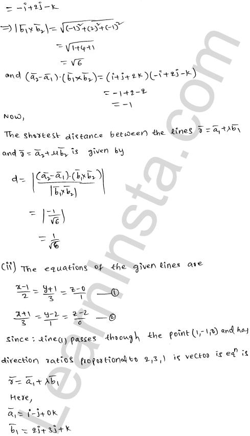 RD Sharma Class 12 Solutions Chapter 28 Straight line in space Ex 28.5 1.9