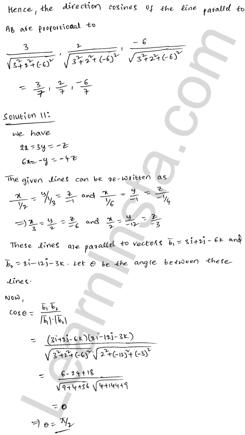 RD Sharma Class 12 Solutions Chapter 28 Straight line in space VSAQ 1.6