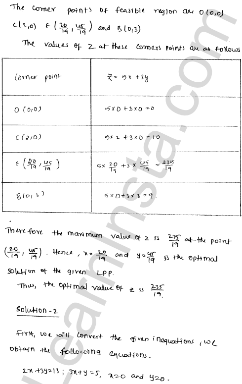 RD Sharma Class 12 Solutions Chapter 30 Linear programming Ex 30.2 1.3