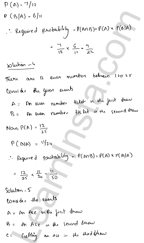 RD Sharma Class 12 Solutions Chapter 31 Probability Ex 31.2 1.3