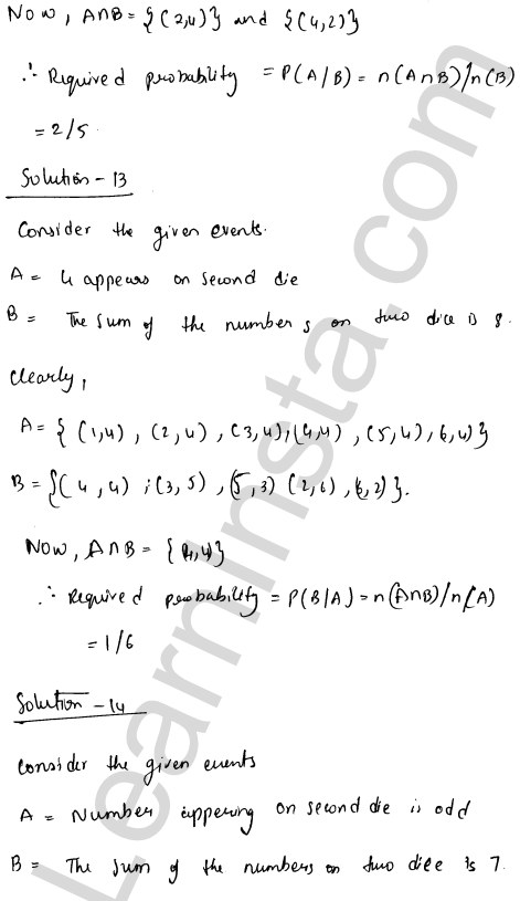 RD Sharma Class 12 Solutions Chapter 31 Probability Ex 31.3 1.11