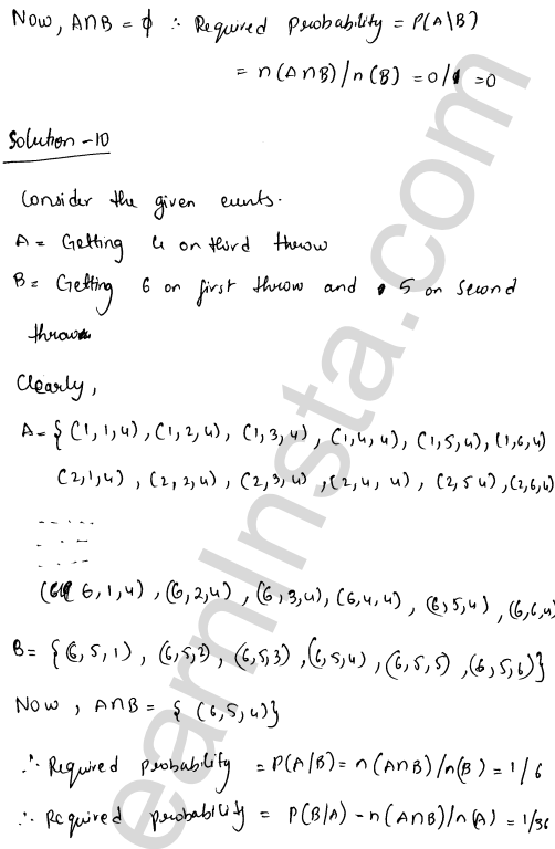RD Sharma Class 12 Solutions Chapter 31 Probability Ex 31.3 1.9