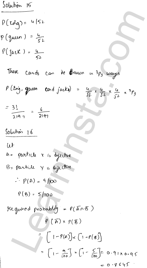 RD Sharma Class 12 Solutions Chapter 31 Probability Ex 31.4 1.12