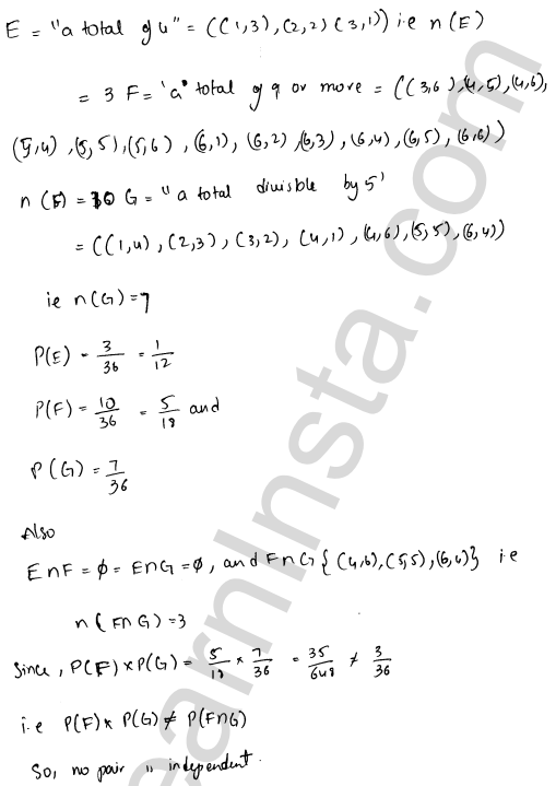 RD Sharma Class 12 Solutions Chapter 31 Probability Ex 31.4 1.17