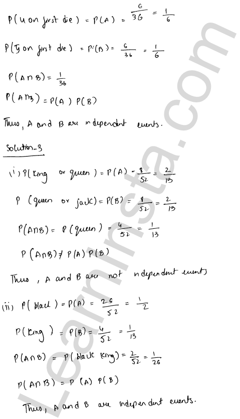 RD Sharma Class 12 Solutions Chapter 31 Probability Ex 31.4 1.3