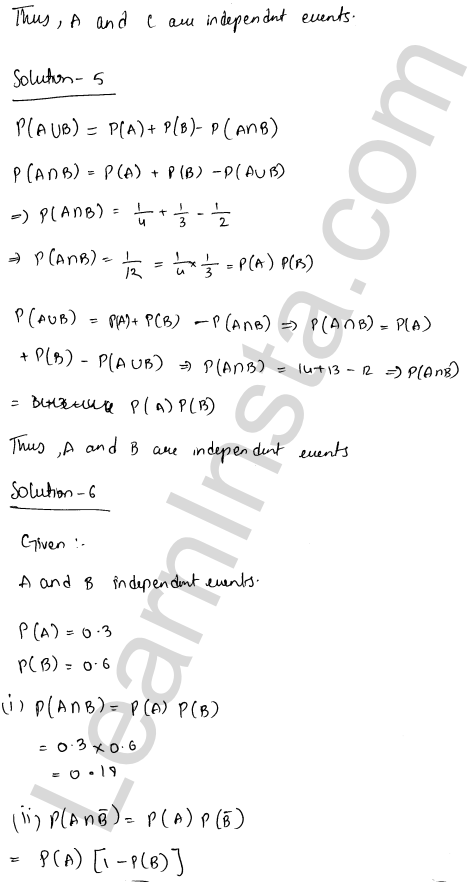 RD Sharma Class 12 Solutions Chapter 31 Probability Ex 31.4 1.5